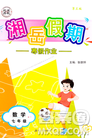 湖南大学出版社2024北京央教湘岳假期寒假作业七年级数学人教版答案