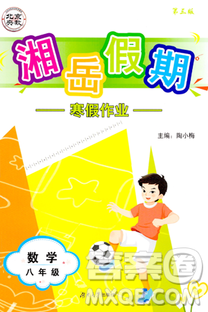 湖南大学出版社2024北京央教湘岳假期寒假作业八年级数学人教版答案