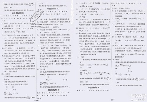 河北美术出版社2024快乐寒假作业九年级化学通用版参考答案