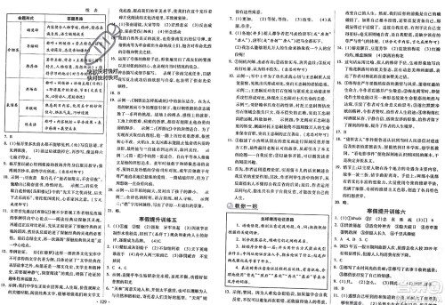 河北美术出版社2024快乐寒假作业九年级语文通用版参考答案