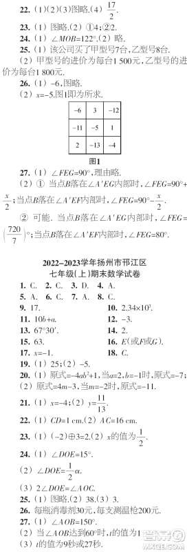 时代学习报数学周刊2023年秋七年级上册寒假特刊1-4期参考答案 时代学习报数学周刊2023年秋七年级上册寒假特刊1-4期参考答案