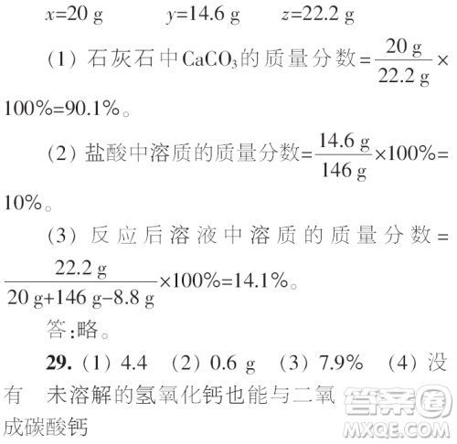时代学习报初中版2023年秋九年级化学上册寒假特刊参考答案