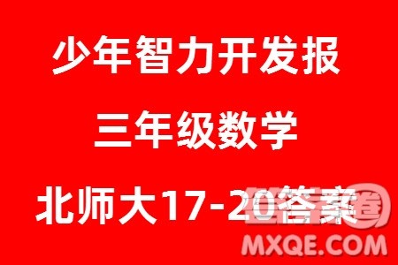 2023年秋少年智力开发报三年级数学上册北师大版第17-20期答案