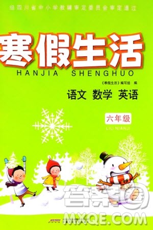 安徽科学技术出版社2024寒假生活六年级语数外合订本通用版参考答案
