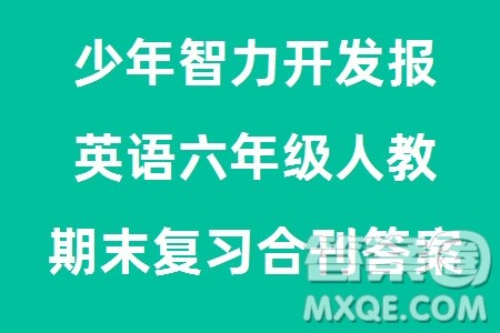 2023年秋少年智力开发报六年级英语上册人教版期末总复习合刊参考答案