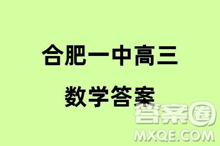 合肥一中2024届高三上学期期末质量检测卷数学参考答案