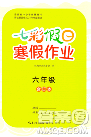 崇文书局2024七彩假日寒假作业六年级合订本通用版答案
