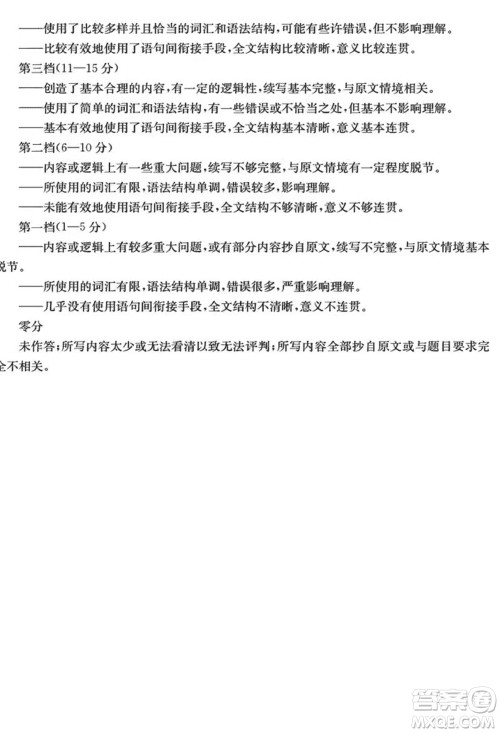 晋城市2024届高三上学期1月份第一次模拟考试试题英语参考答案 晋城市2024届高三上学期1月份第一次模拟考试试题英语参考答案