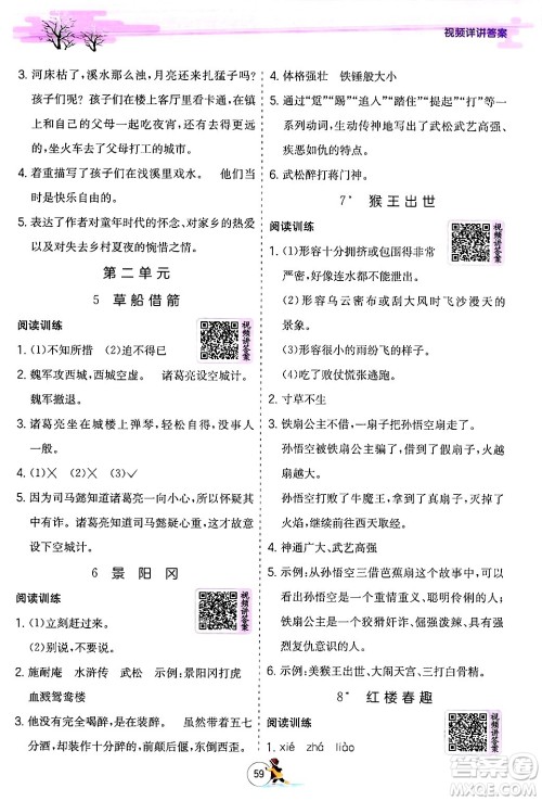 江苏人民出版社2024实验班提优训练寒假衔接五年级语文人教版答案 江苏人民出版社2024实验班提优训练寒假衔接五年级语文人教版答案