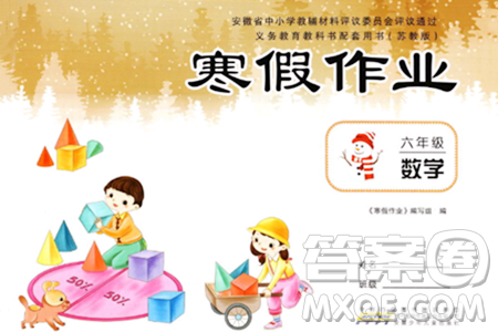 安徽少年儿童出版社2024寒假作业六年级数学苏教版答案 安徽少年儿童出版社2024寒假作业六年级数学苏教版答案
