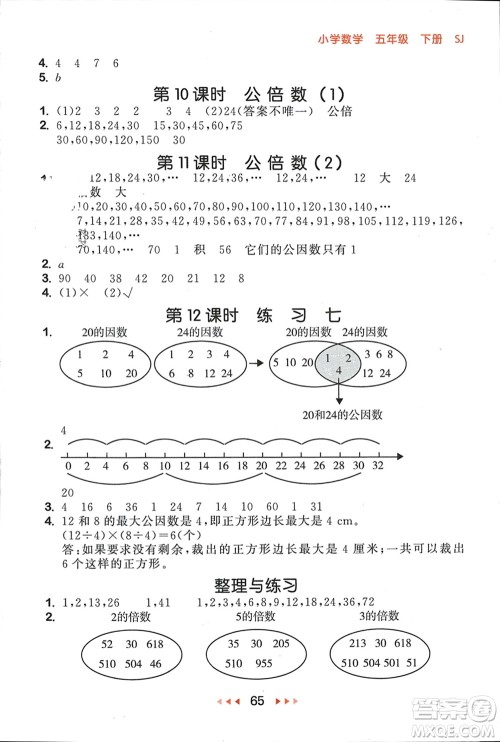 首都师范大学出版社2024年春53随堂测五年级数学下册苏教版参考答案 首都师范大学出版社2024年春53随堂测五年级数学下册苏教版参考答案