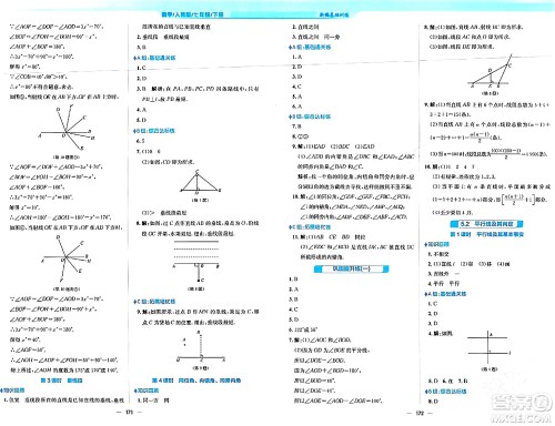 安徽教育出版社2024年春新编基础训练七年级数学下册人教版安徽专版答案