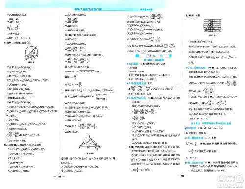 安徽教育出版社2024年春新编基础训练九年级数学下册人教版答案