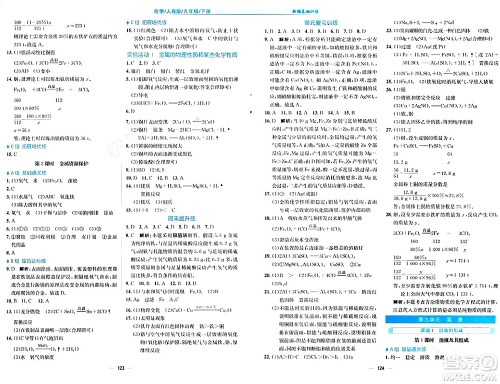 安徽教育出版社2024年春新编基础训练九年级化学下册人教版答案