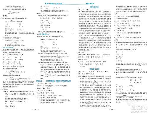 安徽教育出版社2024年春新编基础训练九年级化学下册人教版答案