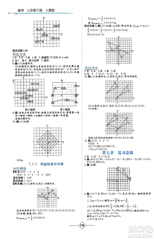 湖南教育出版社2024年春学法大视野七年级数学下册人教版答案