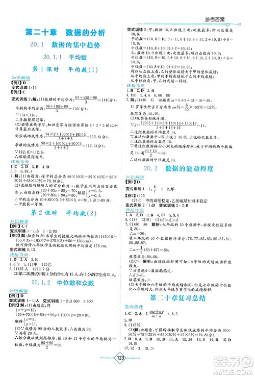 湖南教育出版社2024年春学法大视野八年级数学下册人教版答案