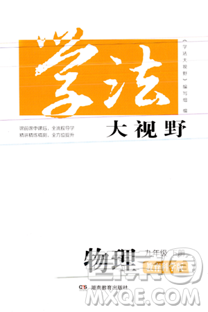 湖南教育出版社2024年春学法大视野九年级物理下册教科版答案