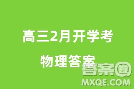 九师联盟2024届高三下学期2月开学考新高考物理LY参考答案 九师联盟2024届高三下学期2月开学考新高考物理LY参考答案