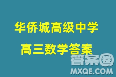 华侨城高级中学2024届高三下学期深圳一模适应性考试数学试题参考答案