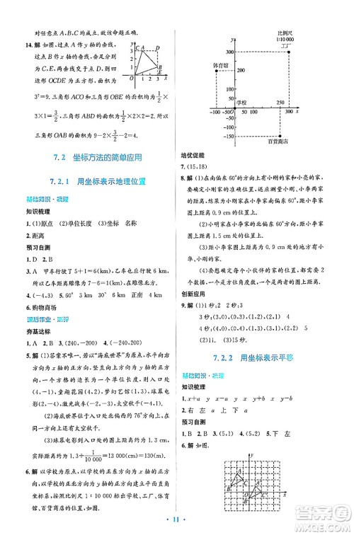 人民教育出版社2024年春人教金学典同步解析与测评学考练七年级数学下册人教版答案