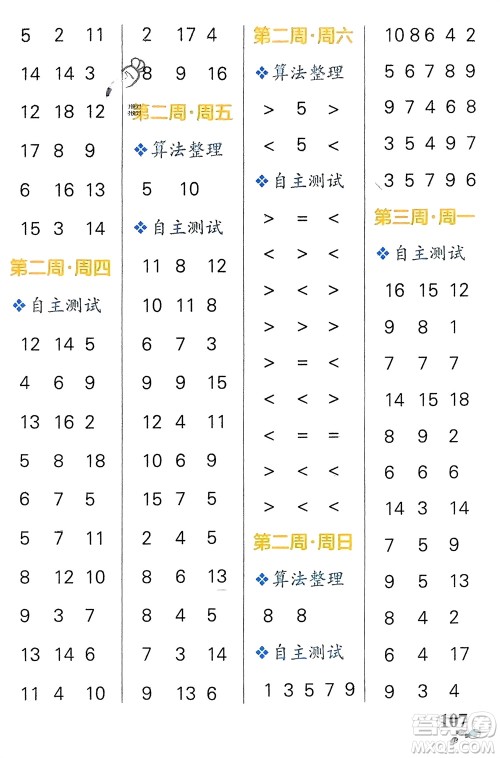 辽宁教育出版社2024年春小学学霸天天计算一年级数学下册人教版广东专版参考答案 辽宁教育出版社2024年春小学学霸天天计算一年级数学下册人教版广东专版参考答案