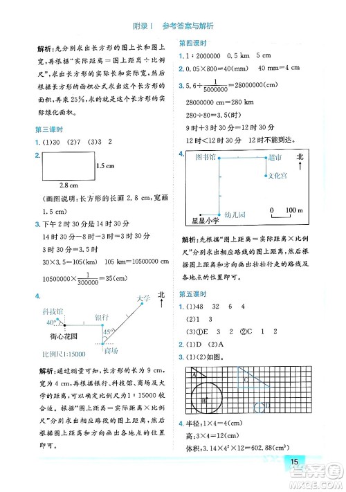 龙门书局2024年春黄冈小状元作业本六年级数学下册人教版广东专版答案 龙门书局2024年春黄冈小状元作业本六年级数学下册人教版广东专版答案
