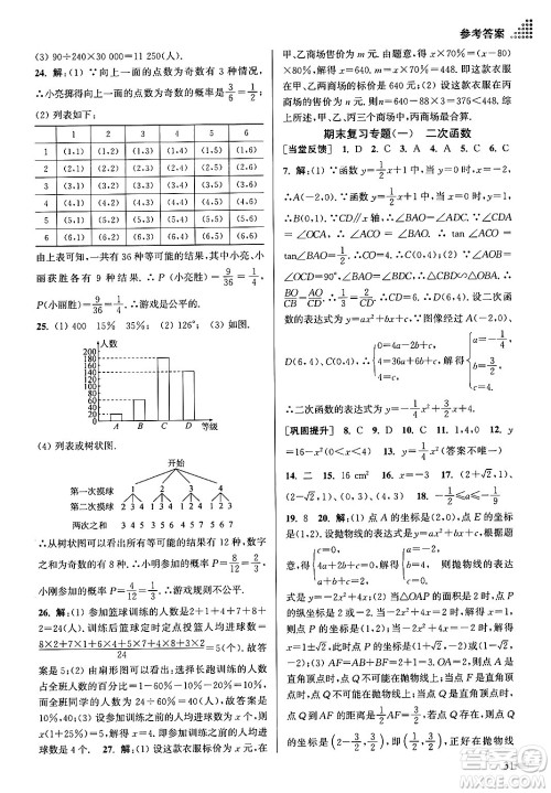 江苏凤凰美术出版社2024年春创新课时作业本九年级数学下册江苏版答案 江苏凤凰美术出版社2024年春创新课时作业本九年级数学下册江苏版答案