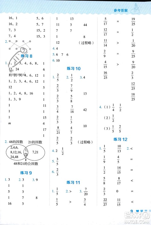 安徽教育出版社2024年春荣德基星级口算天天练四年级数学下册冀教版参考答案 安徽教育出版社2024年春荣德基星级口算天天练四年级数学下册冀教版参考答案