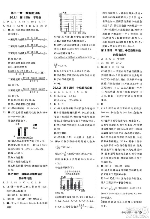 阳光出版社2024年春全品作业本八年级数学下册人教版答案 阳光出版社2024年春全品作业本八年级数学下册人教版答案