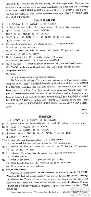 天津人民出版社2024年春全品作业本七年级英语下册人教版陕西专版答案 天津人民出版社2024年春全品作业本七年级英语下册人教版陕西专版答案