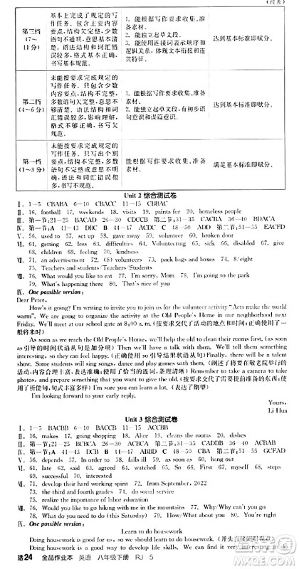 北京时代华文书局2024年春全品作业本八年级英语下册人教版陕西专版答案 北京时代华文书局2024年春全品作业本八年级英语下册人教版陕西专版答案