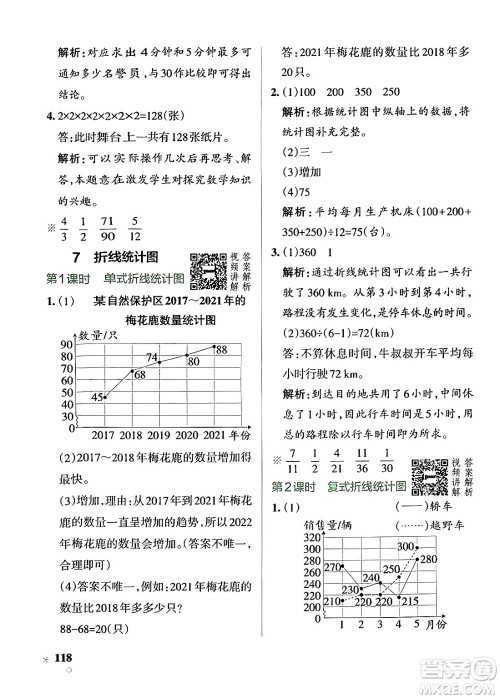 辽宁教育出版社2024年春PASS小学学霸作业本五年级数学下册人教版答案