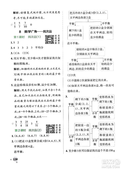 辽宁教育出版社2024年春PASS小学学霸作业本五年级数学下册人教版答案
