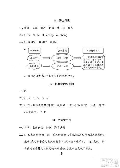 江苏凤凰教育出版社2024年春小学语文练习与测试四年级语文下册通用版答案 江苏凤凰教育出版社2024年春小学语文练习与测试四年级语文下册通用版答案
