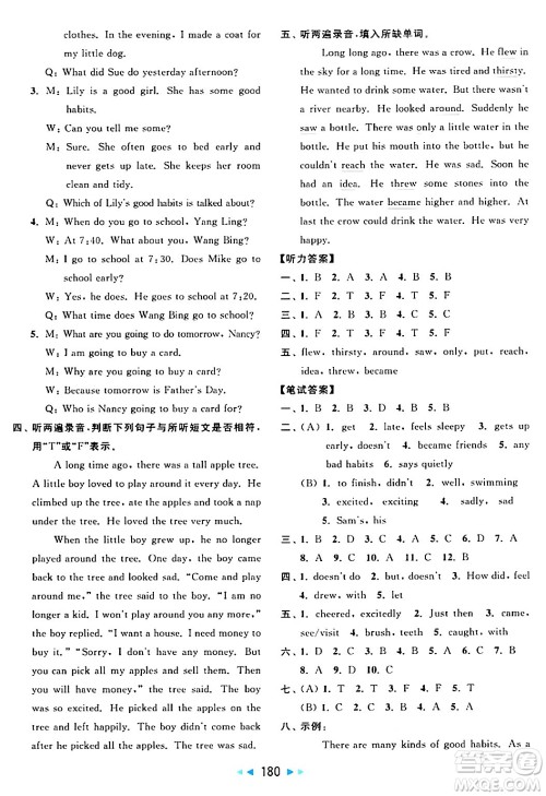 北京教育出版社2024年春亮点给力大试卷六年级英语下册译林版答案 北京教育出版社2024年春亮点给力大试卷六年级英语下册译林版答案