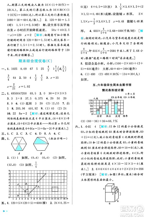 北京教育出版社2024年春亮点给力大试卷六年级数学下册江苏版答案 北京教育出版社2024年春亮点给力大试卷六年级数学下册江苏版答案