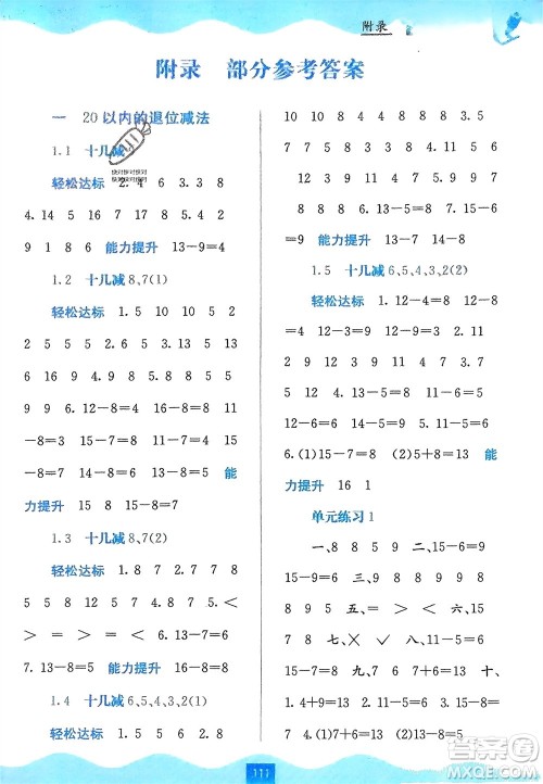 广西教育出版社2024年春自主学习能力测评一年级数学下册苏教版参考答案 广西教育出版社2024年春自主学习能力测评一年级数学下册苏教版参考答案