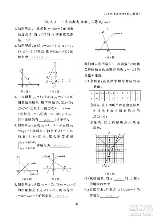 江西教育出版社2024年春数学作业本八年级数学下册人教版答案 江西教育出版社2024年春数学作业本八年级数学下册人教版答案