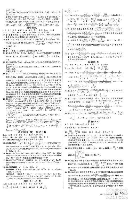 开明出版社2024年春名校课堂八年级数学下册北师大版答案