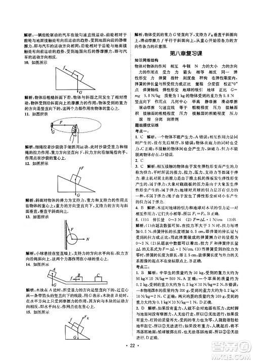 福建人民出版社2024年春课时提优计划作业本八年级物理下册苏科版答案 福建人民出版社2024年春课时提优计划作业本八年级物理下册苏科版答案