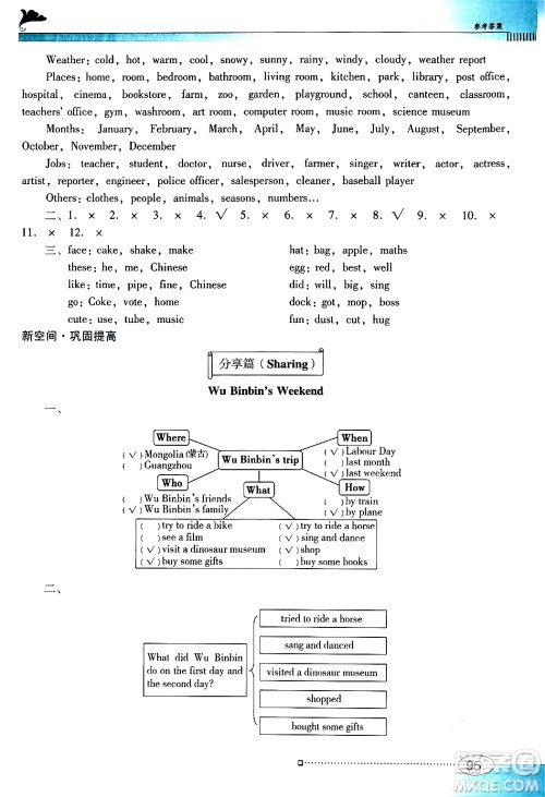 广东教育出版社2024年春南方新课堂金牌学案六年级英语人教PEP版答案