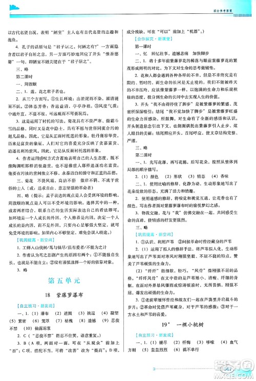 广东教育出版社2024年春南方新课堂金牌学案七年级语文人教版答案 广东教育出版社2024年春南方新课堂金牌学案七年级语文人教版答案