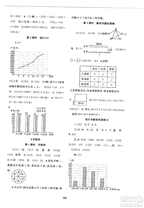 广西师范大学出版社2024年春新课程学习与测评同步学习六年级数学下册北师大版答案