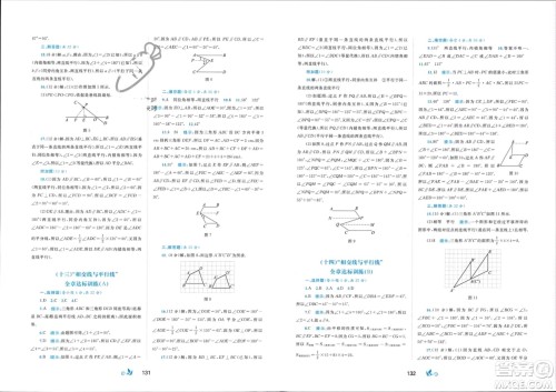 广西师范大学出版社2024年春新课程学习与测评单元双测七年级数学下册B版湘教版参考答案