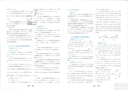 广西师范大学出版社2024年春新课程学习与测评单元双测八年级数学下册C版沪科版参考答案