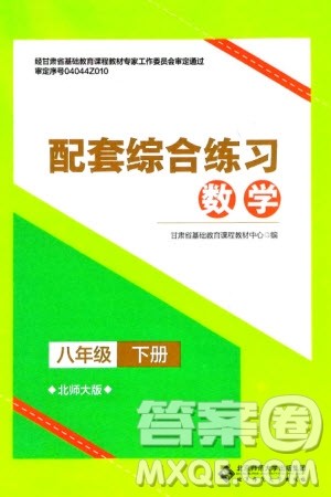 北京师范大学出版社2024年春配套综合练习八年级数学下册北师大版参考答案
