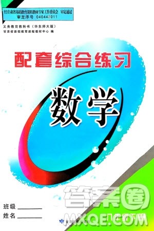 甘肃文化出版社2024年春配套综合练习八年级数学下册华东师大版参考答案