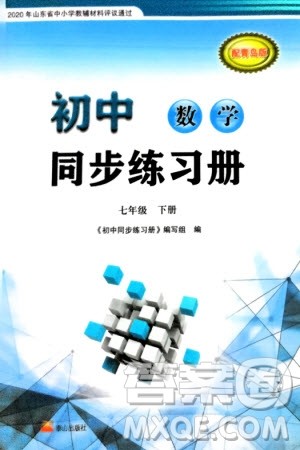 泰山出版社2024年春初中同步练习册七年级数学下册青岛版参考答案 泰山出版社2024年春初中同步练习册七年级数学下册青岛版参考答案