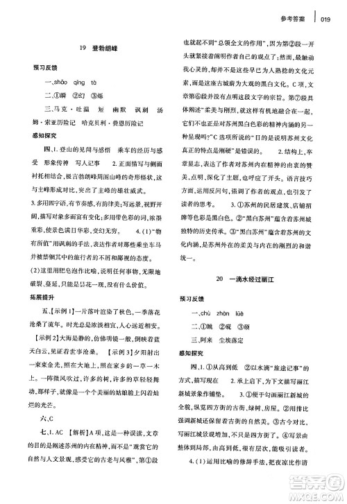 大象出版社2024年春基础训练八年级语文下册人教版答案 大象出版社2024年春基础训练八年级语文下册人教版答案
